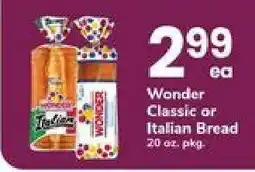Safeway Wonder Classic or Italian Bread offer