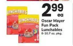 Safeway Oscar Mayer Fun Pack Lunchables offer