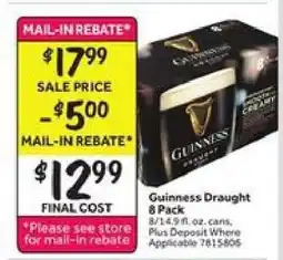 Stop&Shop Guinness Draught 8 Pack offer