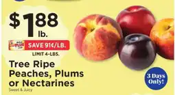 ShopRite Tree Ripe Peaches, Plums or Nectarines offer