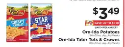 ShopRite Ore-Ida Potatoes offer