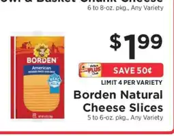 ShopRite Borden Natural Cheese Slices offer