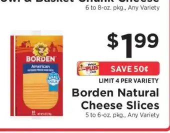 ShopRite Borden Natural Cheese Slices offer