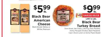 ShopRite Black Bear American Cheese offer