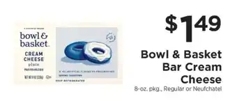 ShopRite Bowl & Basket Bar Cream Cheese offer