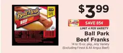 ShopRite Ball Park Beef Franks offer