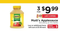 ShopRite Mott's Applesauce offer