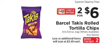 ShopRite Barcel Takis Rolled Tortilla Chips offer