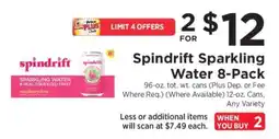 ShopRite Spindrift Sparkling Water 8-Pack offer