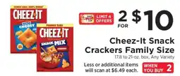 ShopRite Cheez-It Snack Crackers Family Size offer