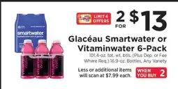 ShopRite Glacéau Smartwater or Vitaminwater 6-Pack offer