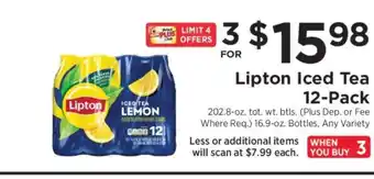 ShopRite Lipton Iced Tea 12-Pack offer
