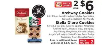 ShopRite Archway Cookies / Stella D’oro Cookies offer