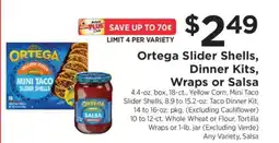 ShopRite Ortega Slider Shells, Dinner Kits, Wraps or Salsa offer