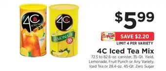 ShopRite 4C Iced Tea Mix offer