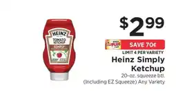 ShopRite Heinz Simply Ketchup offer