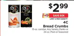 ShopRite 4C Bread Crumbs offer