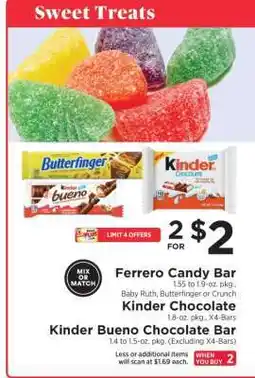 ShopRite Ferrero Candy Bar, Kinder Chocolate, Kinder Bueno Chocolate Bar offer