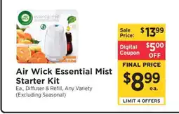 ShopRite Air Wick Essential Mist Starter Kit offer
