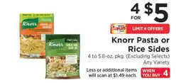 ShopRite Knorr Pasta or Rice Sides offer