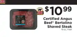 ShopRite Certified Angus Beef Bertolino Shaved Steak offer