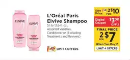 ShopRite L' Oréal Paris Elvive Shampoo offer