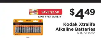 ShopRite Kodak Xtralife Alkaline Batteries offer