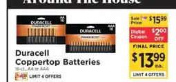 ShopRite Duracell Coppertop Batteries offer