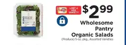 ShopRite Wholesome Pantry Organic Salads offer