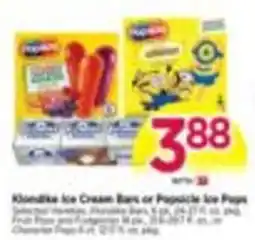 Tops Klondike Ice Cream Bars or Popsicle Ice Pops offer