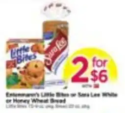 Tops Entenmann's Little Bites or Sara Lee White or Honey Wheat Bread offer