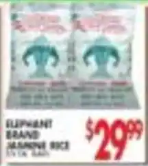 Pioneer Supermarkets Elephant Brand Jasmine Rice offer