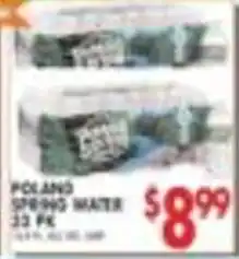 Pioneer Supermarkets Poland spring water offer