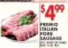 Pioneer Supermarkets Premio Italian Pork Sausage offer