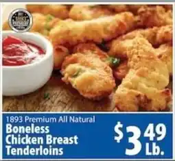 Caledonia Marketplace 1893 premium all natural boneless chicken breast tenderloins offer