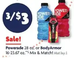 Family Dollar Powerade or BodyArmor offer