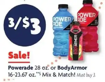 Family Dollar Powerade or BodyArmor offer