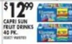 Pioneer Supermarkets Capri Sun Fruit Drinks offer