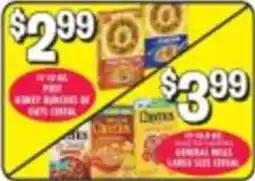 Miners County Market Post honey bunches of oats cereal offer
