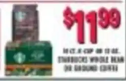 Miners County Market Starbucks whole bean or ground coffee offer