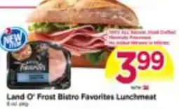 Tops Land O' Frost Bistro Favorites Lunchmeat offer