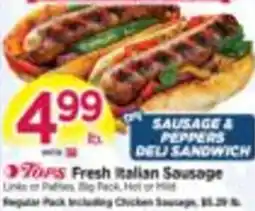 Tops Tops Fresh Italian Sausage offer