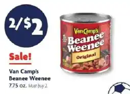 Family Dollar Van Camp's Beane Weenee offer
