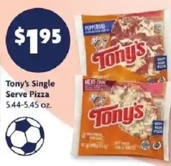 Family Dollar Tony's Single Serve Pizza offer