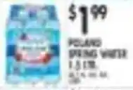 Pioneer Supermarkets Poland spring water offer