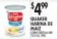 Pioneer Supermarkets Quaker harina de maiz offer