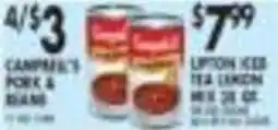 Pioneer Supermarkets Campbell's pork & beans offer