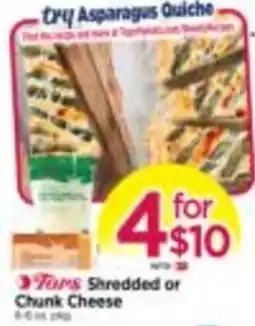 Tops Toms Shredded or Chunk Cheese offer