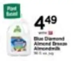 Tops Blue Diamond Almond Breeze Almondmilk offer