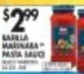 Pioneer Supermarkets Barilla marinara pasta sauce offer